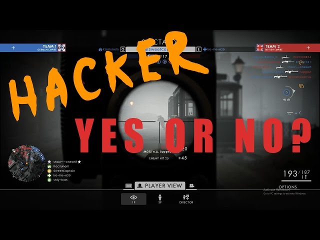 Hacker? Yes or NO | Asia Server | Battlefield 1 Philippines