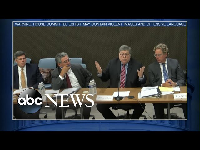 Former AG Bill Barr testimony played during Jan. 6 committee hearing