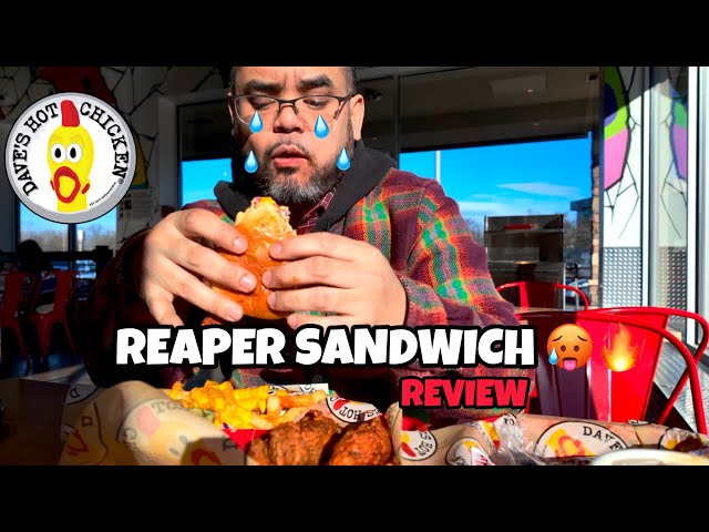 Warning: The Reaper Sandwich at Dave’s Hot Chicken is REALLY Spicy! 🌶️ 🔥