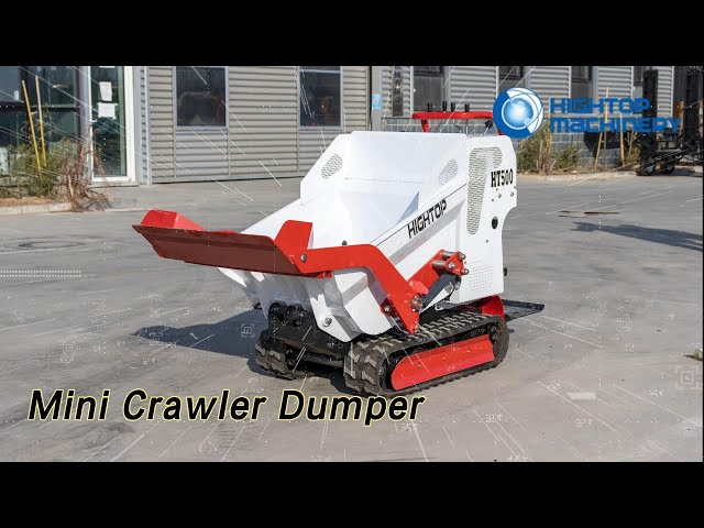 Skid Steer Mini Crawler Dumper Large Traction With Petrol Engine