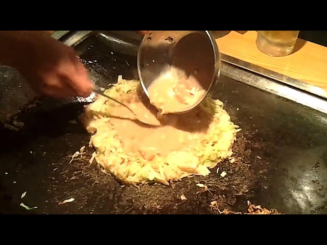 Amazing Japanese Street Food Okonomiyaki