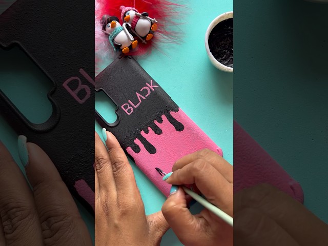 BlackPink mobile cover painting #youtubeshorts #blackpink #reuseoldmobilecover