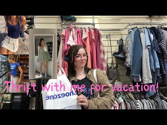 Thrift with me for vacation! (HUGE UPDATE!) || thrifting, summer, y2k, coffee ||