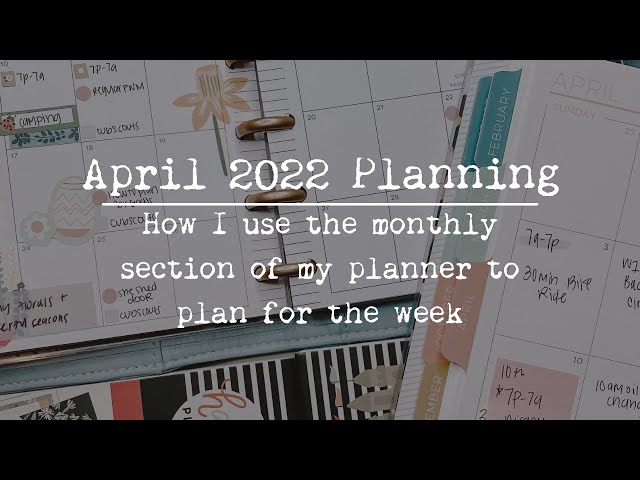 Plan With Me: April 2022 + How I use the monthly section for weekly planning