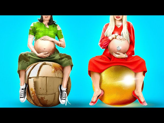 Rich Pregnant vs Poor Pregnant! Amazing Hospital Pregnancy Hacks