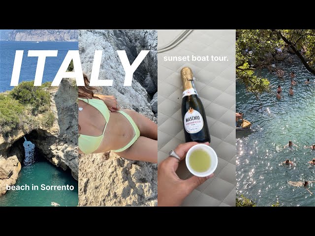 A day in Sorrento, Italy | fav beach, sunset boat tour, + more