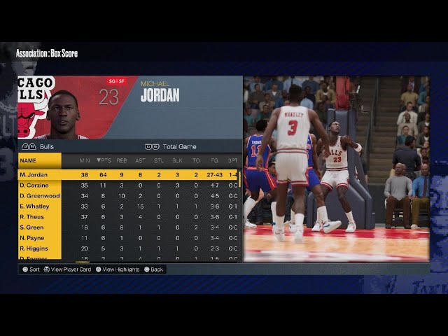 NBA 2K23 Michael Jordan Rookie Season : Bulls vs Pistons [4K]