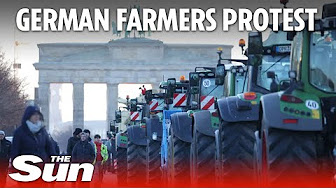 German economy in 'freefall' as tractor farmers protest against government