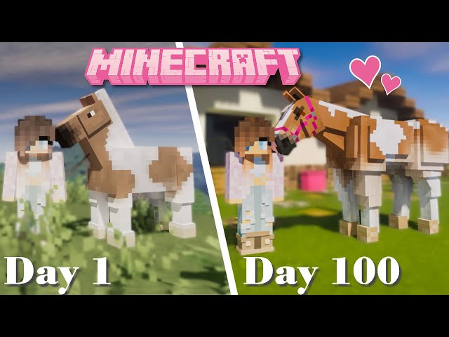 I Survived 100 Days in Minecraft - Horse Edition | Pinehaven