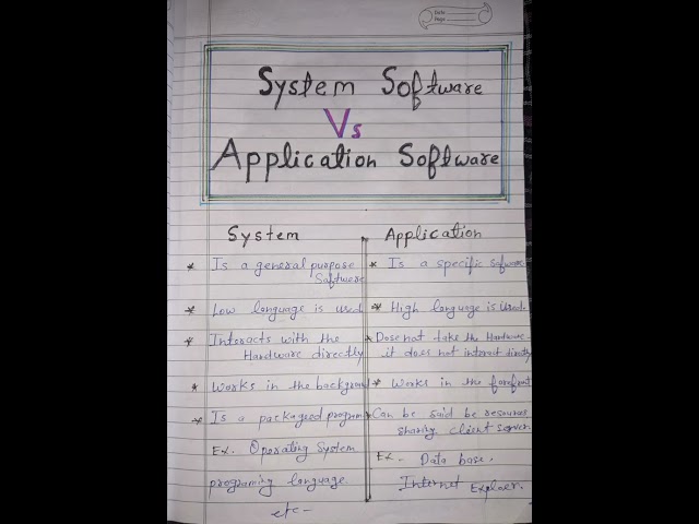 system software vs application software