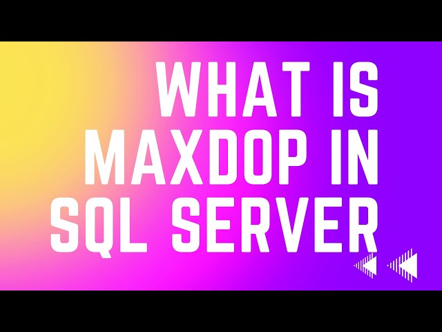 What is MaxDop in SQL Server? #database #sql #maxdop #maxdopinsql #databaseadministrator