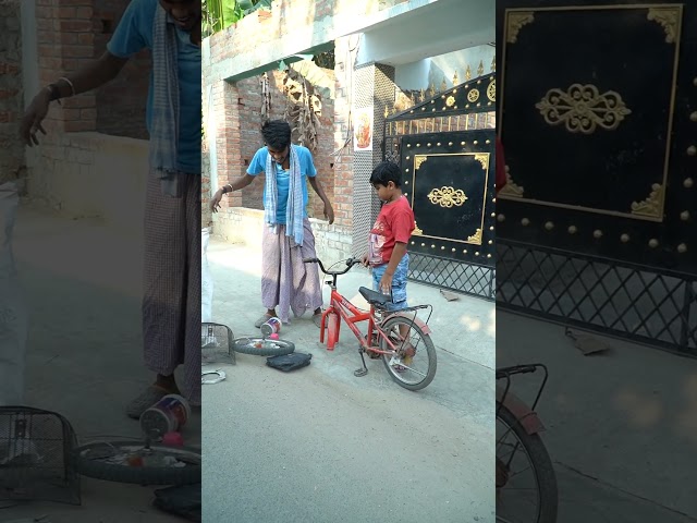 Ghareeb beta ki Bicycle ka tyre | emotional Video | #shorts