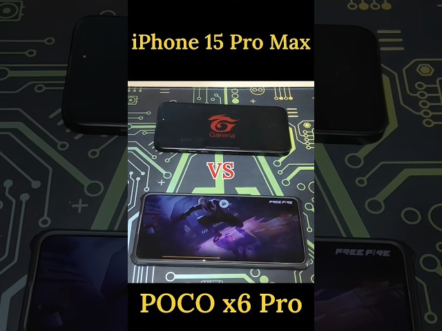 POCO X6 PRO VS IPHONE 15 PRO MAX #mrarafatx #freefire #freefire #cellphone #foryou #garenafreefire