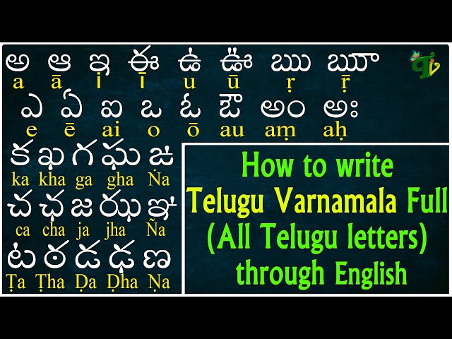 How to Learn telugu Reading & Writing| Learn telugu through english | Telugu achulu hallulu Aa-Rra