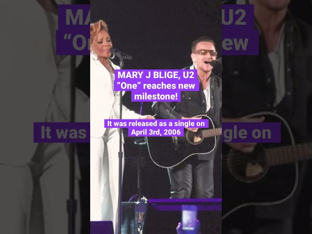 Mary J Blige, U2 “One” reaches new milestone! #maryjblige #u2 #2000s #one #pop #rnb #soul #music