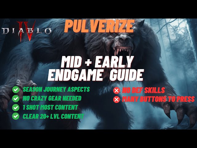 Pulverize Druid - Best Leveling Build in Season 4 after Patch! - Diablo 4 Build Guide