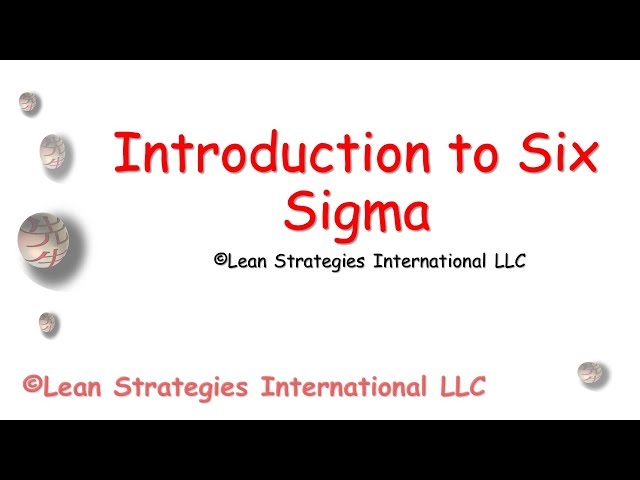 Overview of Six Sigma