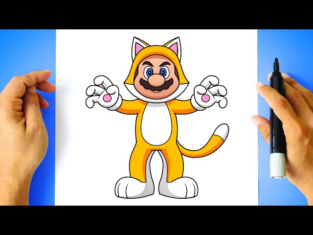 How to DRAW CAT MARIO from MOVIE