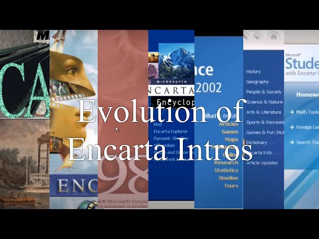 (June '20) 🆞 Evolution of Encarta Intros and Main Menus
