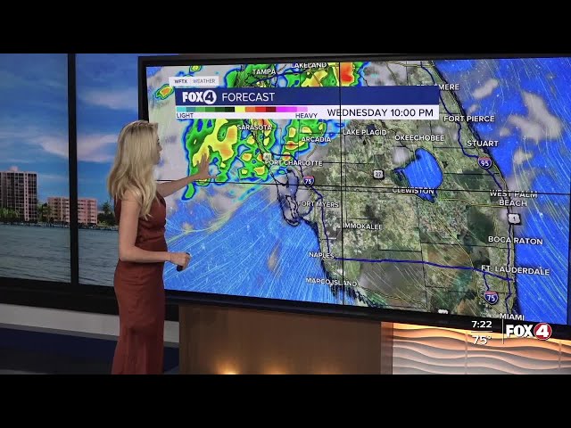 FORECAST: Stormy Wednesday ahead, tracking Tropical Storm Bret