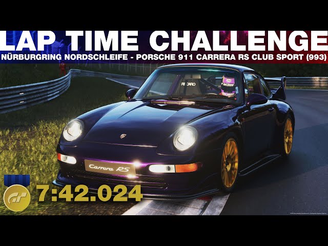 Gran Turismo 7 Lap Time Challenge - Nürburgring Nordschleife - Porsche 911 Carrera RS CS (993) '95