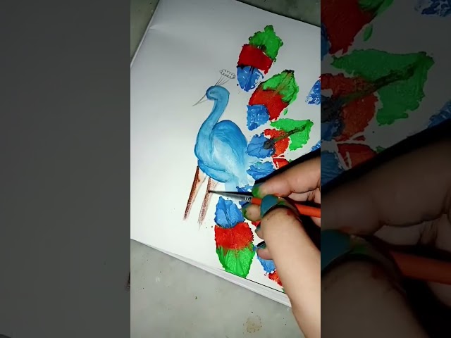 leaf printing painting #youtubeshorts #viral