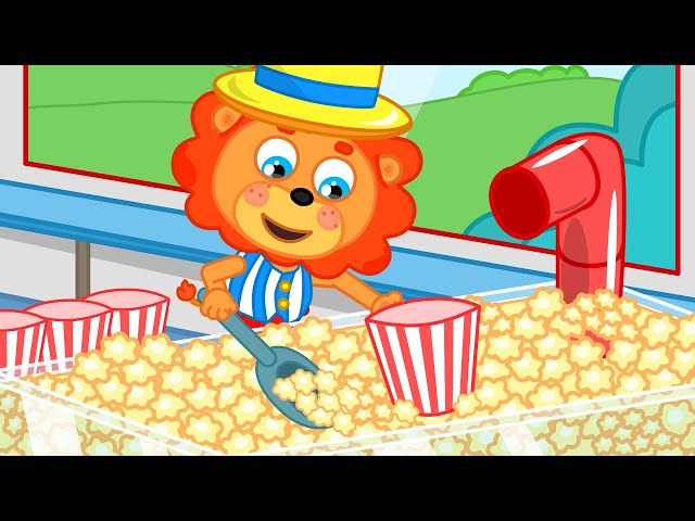 Lwiątko | Basen z popcornem | Kreskówka dla dzieci | Bajki Po Polsku