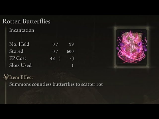How to get Rotten Butterflies Incantation Elden Ring
