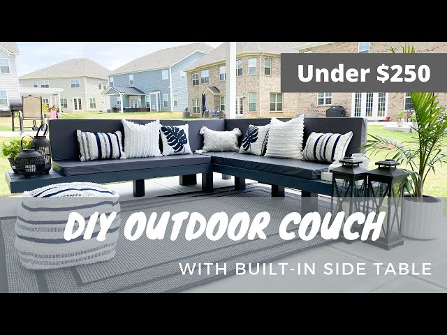 DIY Outdoor Sofa | Sofa Under $300 | Modern Outdoor Furniture Ideas (2021) | Our Home In Making