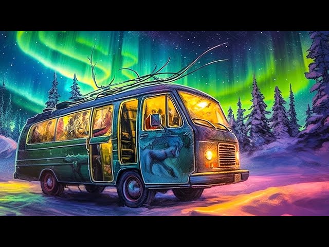 Van Life, from HURRICANE into AURORA WINTER STORM: Cozy Van Polar Snow Camping #vanlife #rv