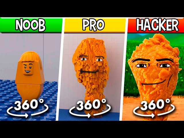 360º VR LEGO Gegagedigedagedago (Chicken Wing) : Noob, Pro, HACKER! / (Cotton Eye Joe MEME)