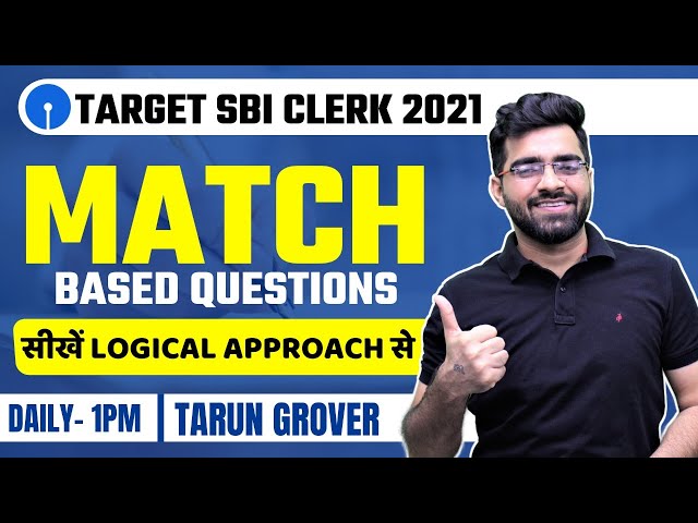 (DAY-10) Match Based Questions | English | Target SBI Clerk 2021 | Tarun Grover