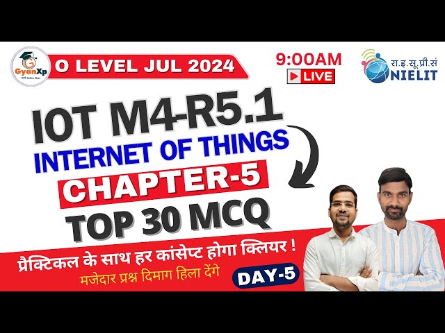 Chapter-5||SecurityandFutureofIoTEcosystem||Chapter wise MCQ || O Level Internet of Things (M4-R5.1)
