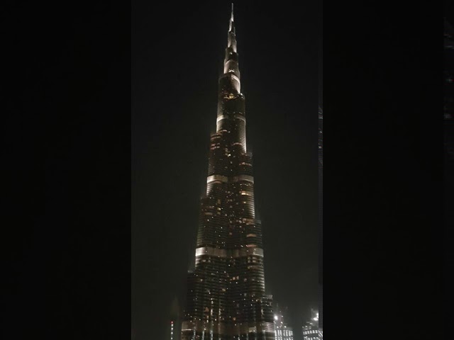 Burj Khalifa wonderful architecture tallest building in the world beautifully glittering at night!