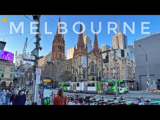 Melbourne City Walk Aug 2023 | Flinders St Station | Hoiser Lane | Melbourne Museum | Australia 4K