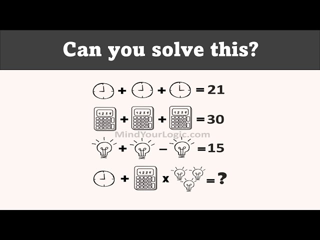 Clock & Calculator Puzzle, Can you solve it?