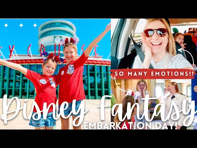 EMBARKING THE DISNEY FANTASY!! 🚢☀️ sailing away party, our first look at the ship and much more! ✨