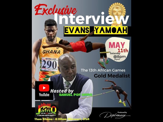 Exclusive Interview with Gold Medalist, Evans Yamoah, a high jumper of the Republic of Ghana.