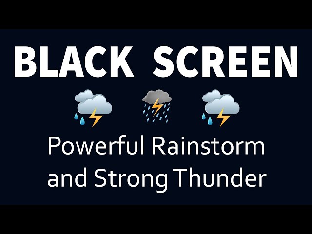 Strong Thunder and Heavy Rain Sounds for Sleeping | Black Screen | Sleep Sounds | Fall Asleep Fast