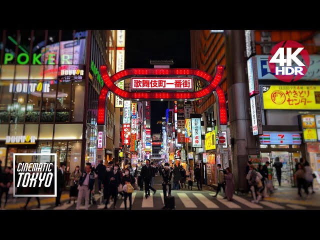 Night walk in Shinjuku Kabukicho, 4K HDR Japan