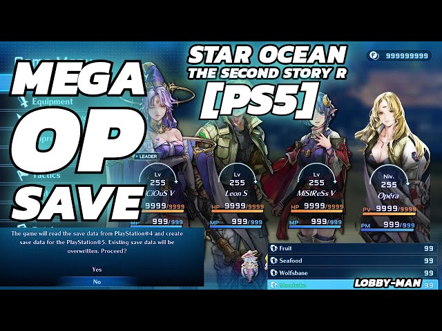 STAR OCEAN THE SECOND STORY R [PS4/PS5]: OP MEGA SAVE! #ps5cheat  #staroceanthesecondstoryr
