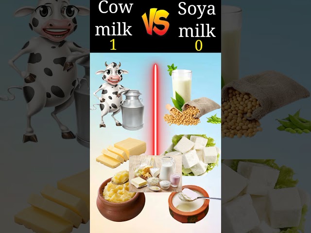 cow milk vs soya milk #shorts @CrazyXYZ @MRINDIANHACKER