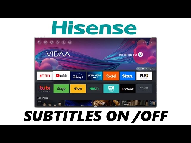 Hisense VIDAA Smart TV: How To Turn Subtitles ON /OFF