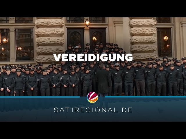 108 neue Polizeianwärter in Hamburg vereidigt