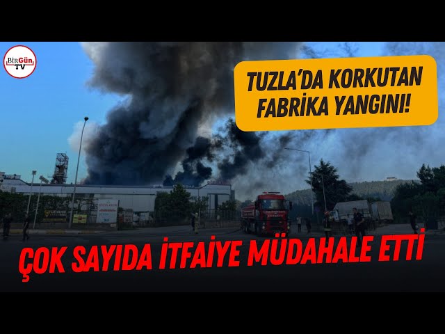 Tuzla'da korkutan fabrika yangını: Çok sayıda itfaiye ekibi müdahale etti