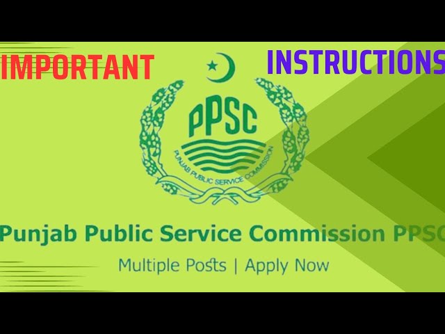ppsc important instructions/ppsc/extreme knowledge