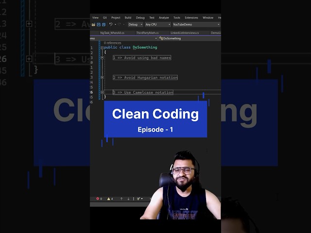 Episode - 1 | Clean coding in C# - Correct way of naming conventions #shorts #coding #csharp #dotnet
