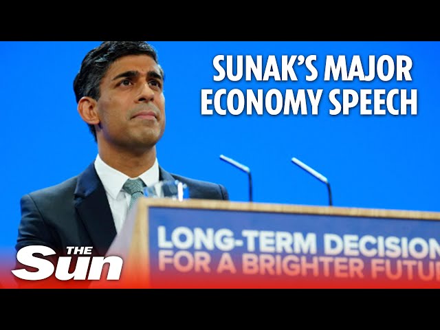 PM Rishi Sunak delivers major economy speech from Global Investment Summit