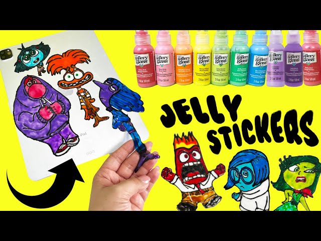 Inside Out 2 DIY Jelly Stickers Activity Fun Crafts for Kids