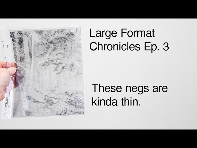 Large Format Chronicles Ep. 3 - Some rather underexposed negatives